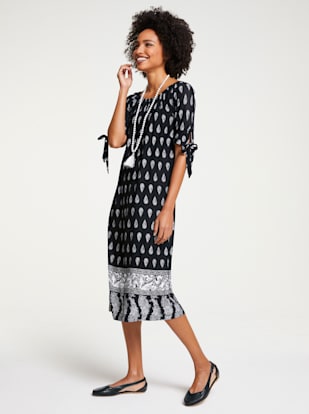 Robe imprimée imprimé tendance - Linea Tesini - Noir-blanc Imprimé