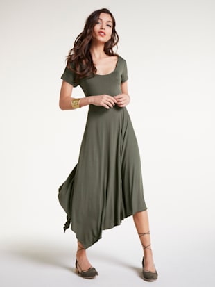 Robe en jersey matière agréable à porter - Linea Tesini - Vert Olive