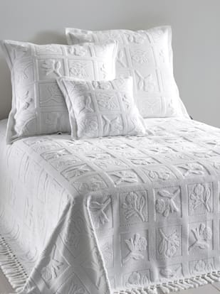 Plaid tissé en relief - helline home - Blanc