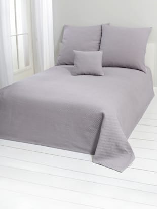 Plaid tissé en relief - helline home - Gris