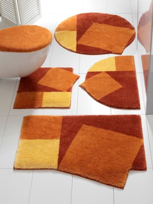 Tapis de bain 100% acrylique - helline home - Terre Cuite-orange