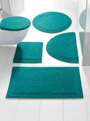 Tapis de bain 100% coton - helline home - Bleu Pétrole