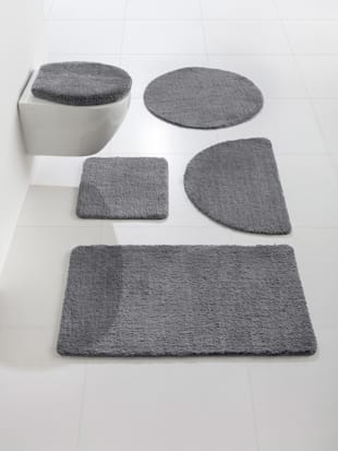 Tapis de bain polyester doux - helline home - Gris Foncé