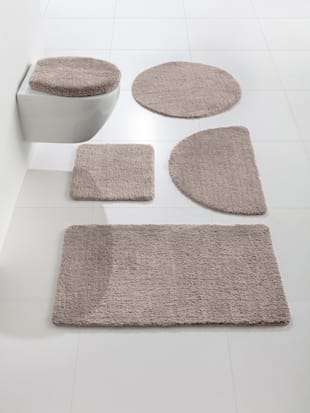 Tapis de bain polyester doux - helline home - Taupe