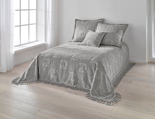 Plaid tissé en relief - helline home - Gris