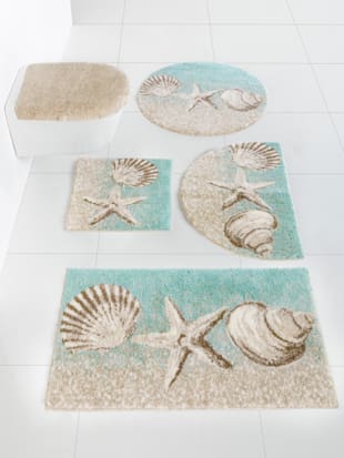 Tapis de bain acrylique - helline home - Sable-turquoise