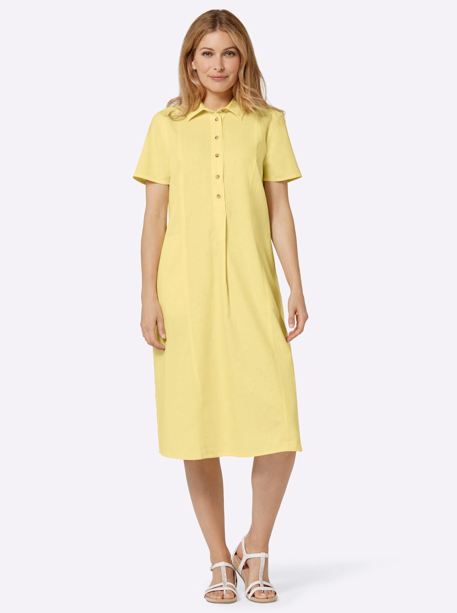Skjortklänning - citron