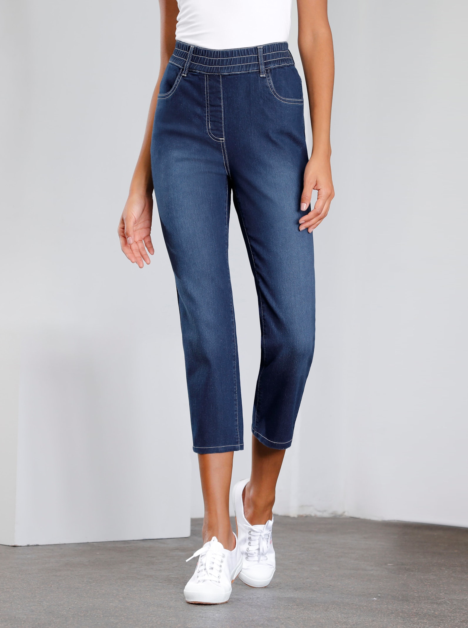 Ankle jeans - blue-stone-washed
