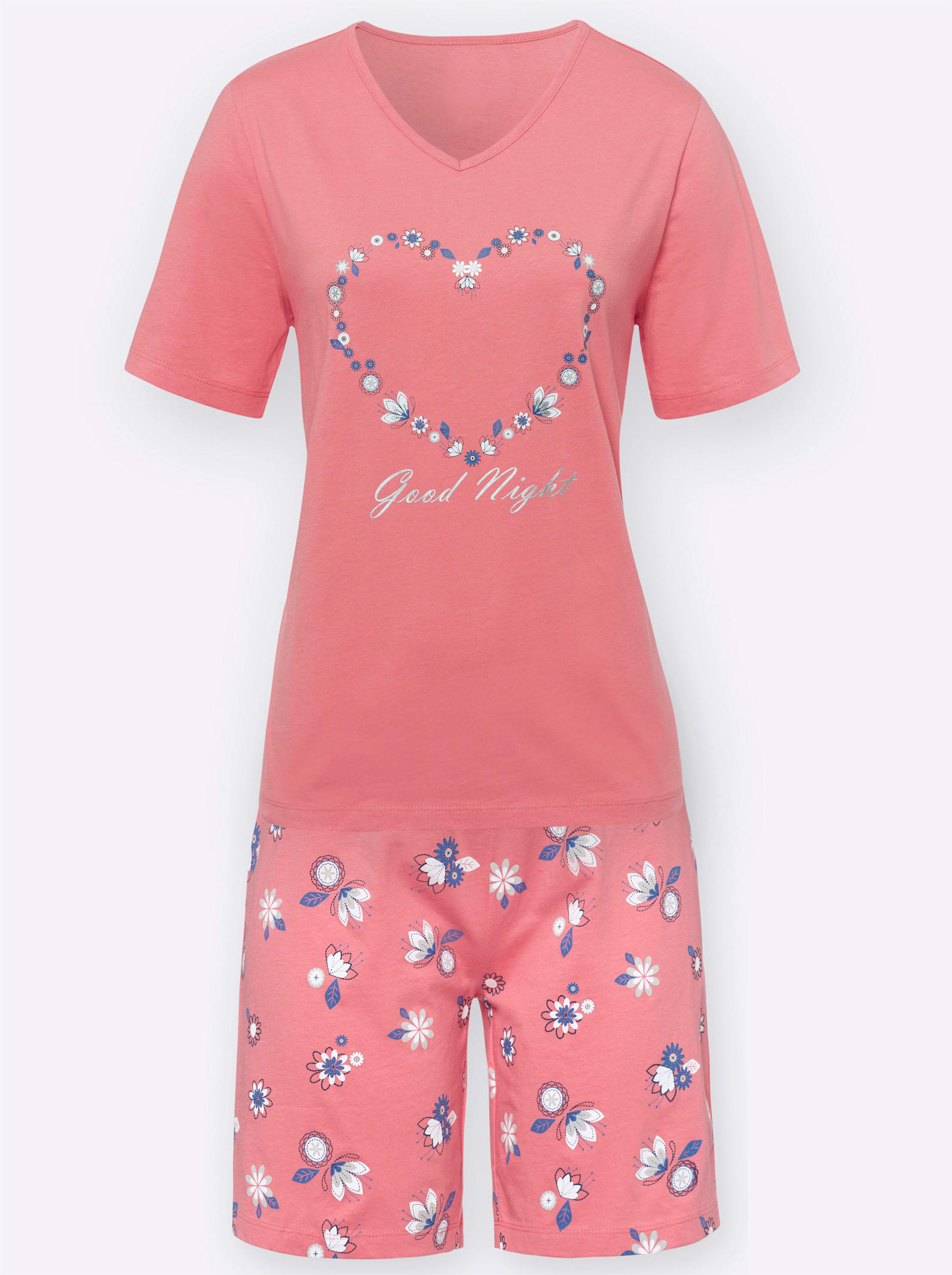 Pyjamas - flamingo, med tryck
