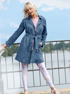 Trenchcoat - blue-bleached