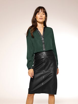 Chemisier femme vert coupe longue