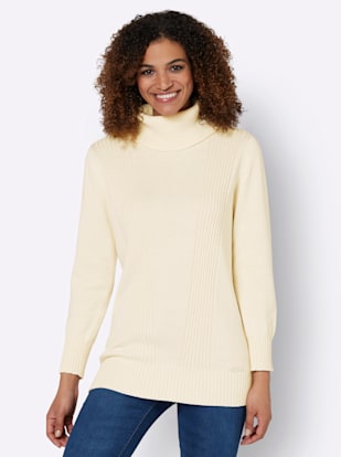 Pull long pur coton