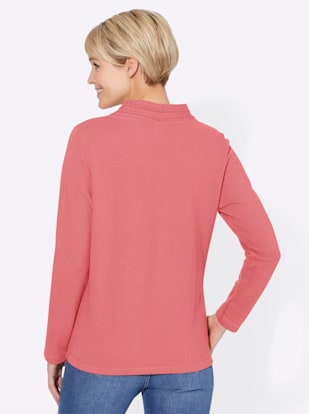 T-shirt en v col v chevauchant avec motif torsadé