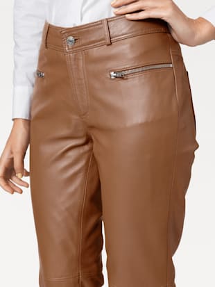 Pantalon en cuir légèrement taille basse