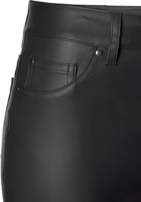 Pantalon en imitation cuir pantalon en synthétique avec ceinture taille haute