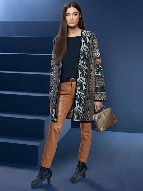 Pantalon en cuir légèrement taille basse