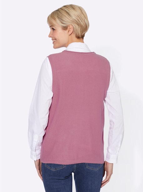 Gilet en tricot mailles à l'envers tendance
