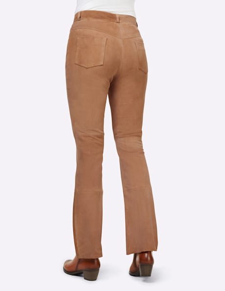 Pantalon en cuir cuir velours de chèvre