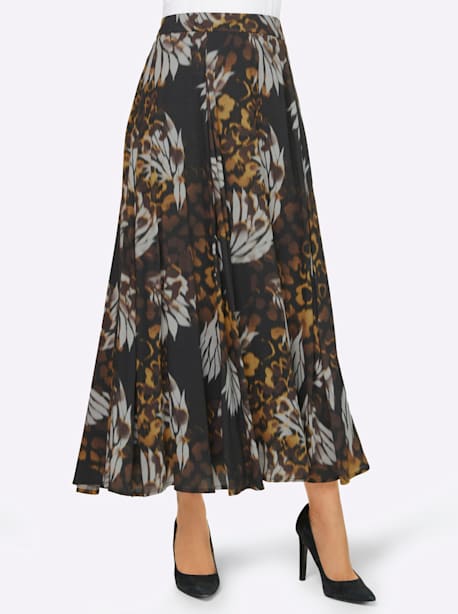 Jupe à panneaux pure viscose