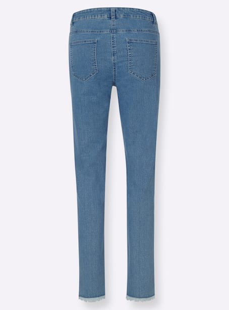 Jean femme 5 poches coupe skinny glissière au bas des jambes