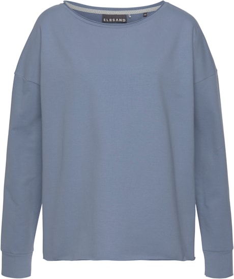 Sweat-shirt encolure avec bord ouvert