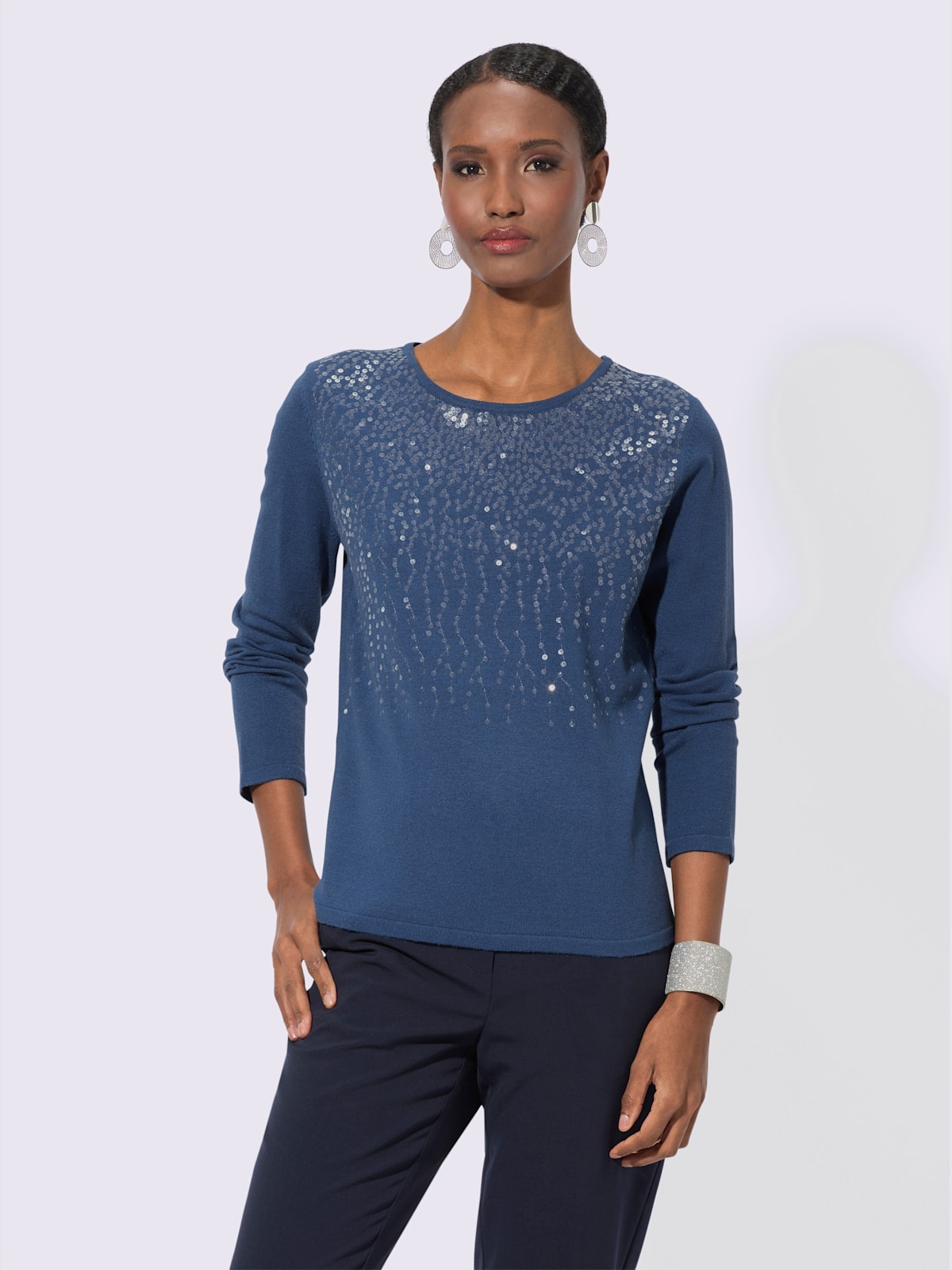 Pull en tricot fin 50% viscose - Creation L - Modalova