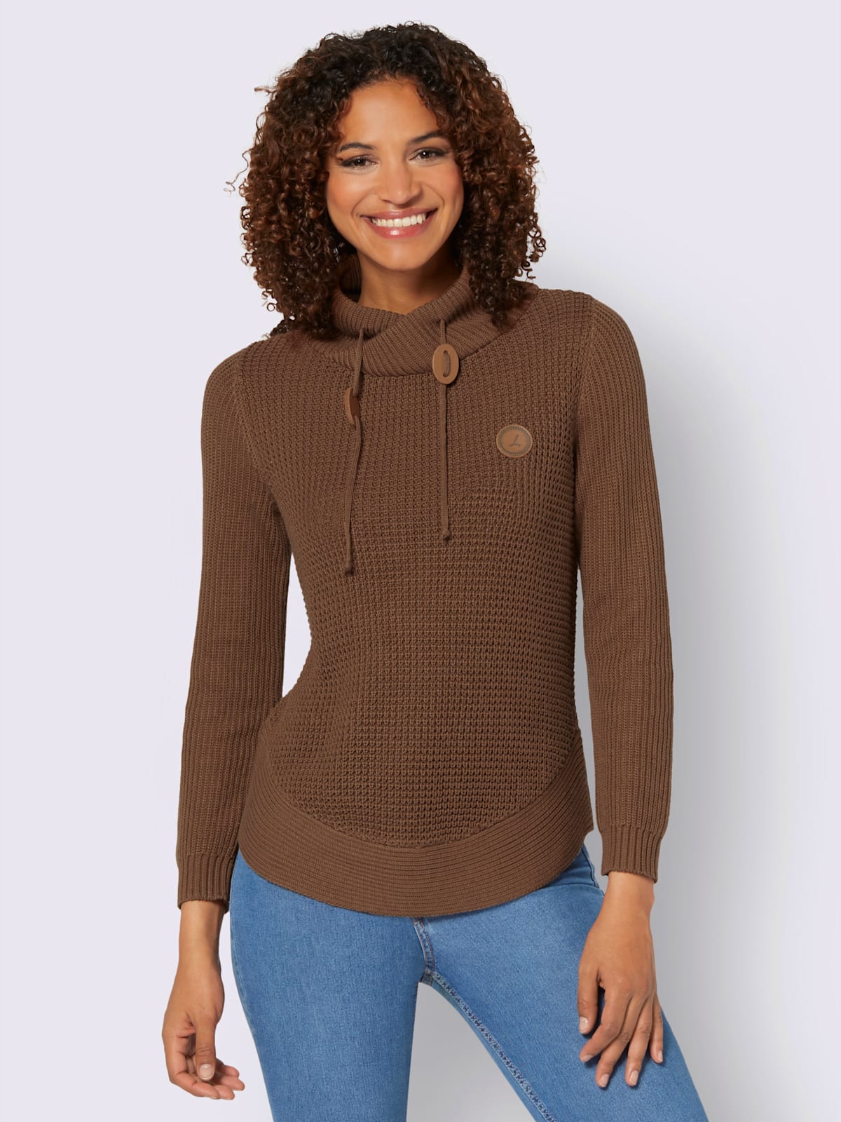 Pull en tricot 50% coton - Collection L - Modalova