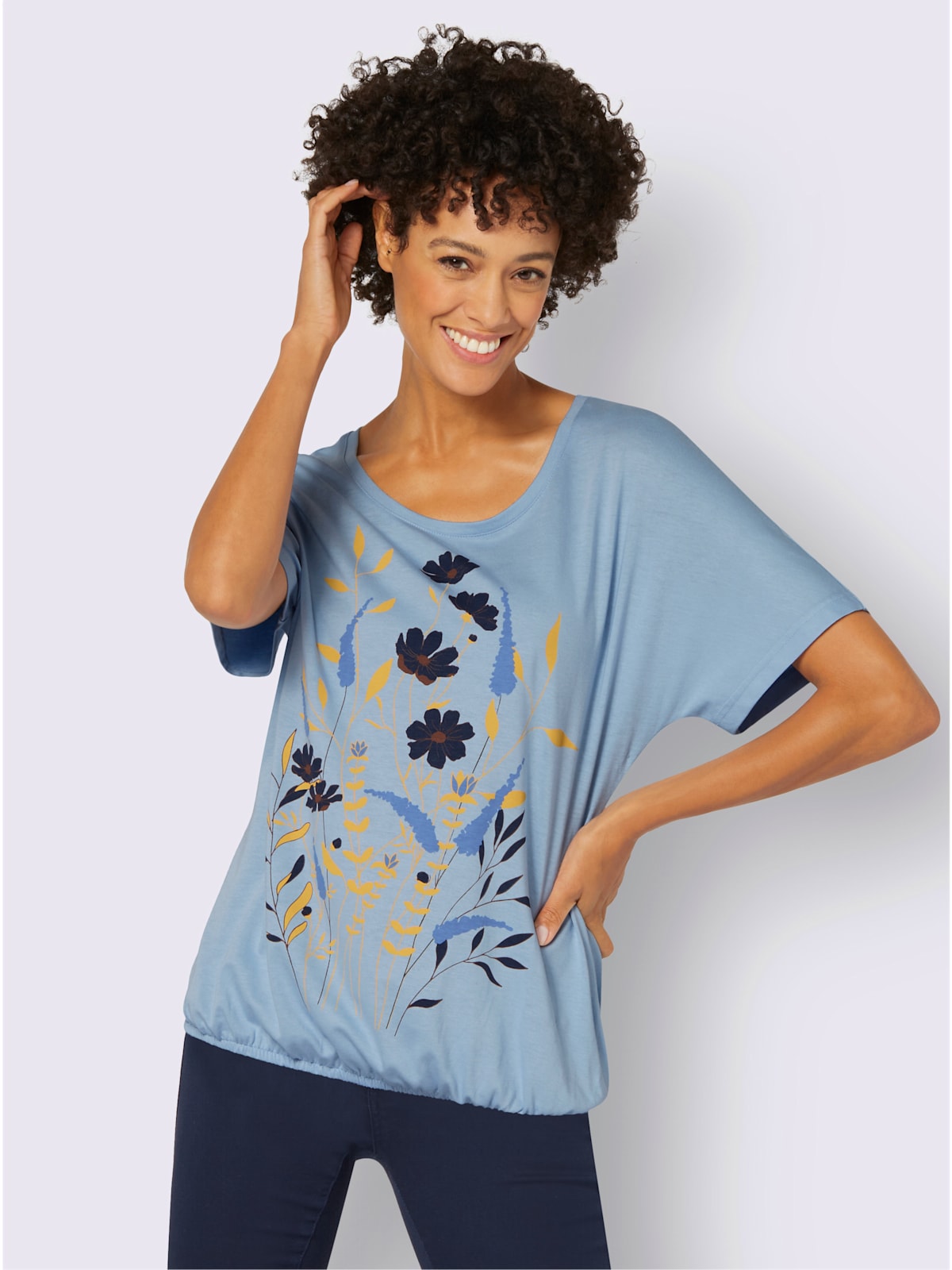 T-shirt 50% coton - bleu clair - Helline - Modalova