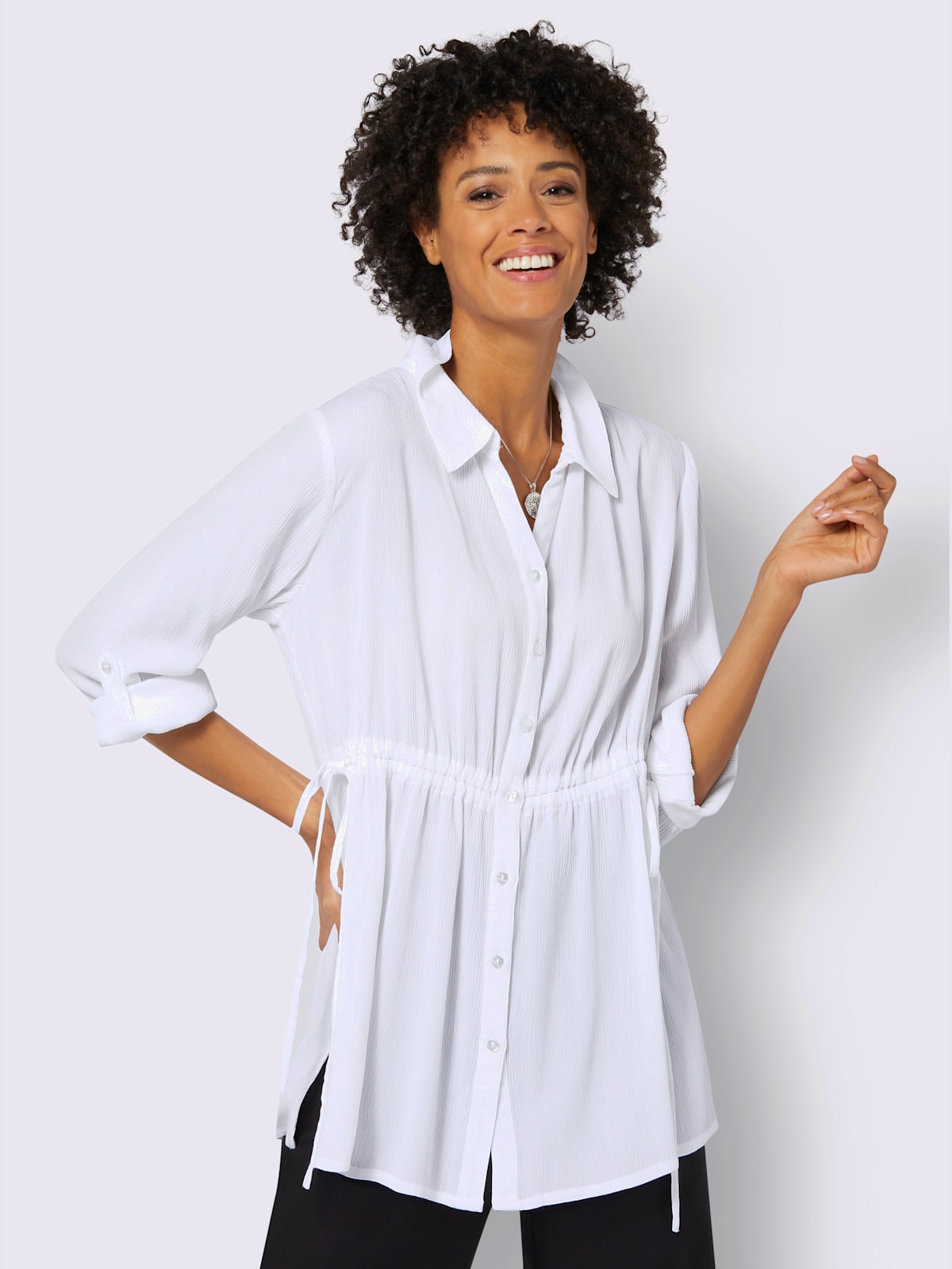 Chemisier long pure viscose - Collection L - Modalova