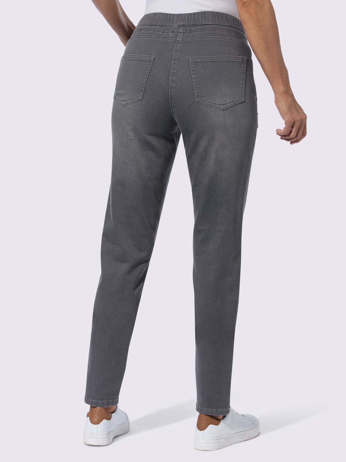 Jean qualité coton - denim gris - Helline - Modalova