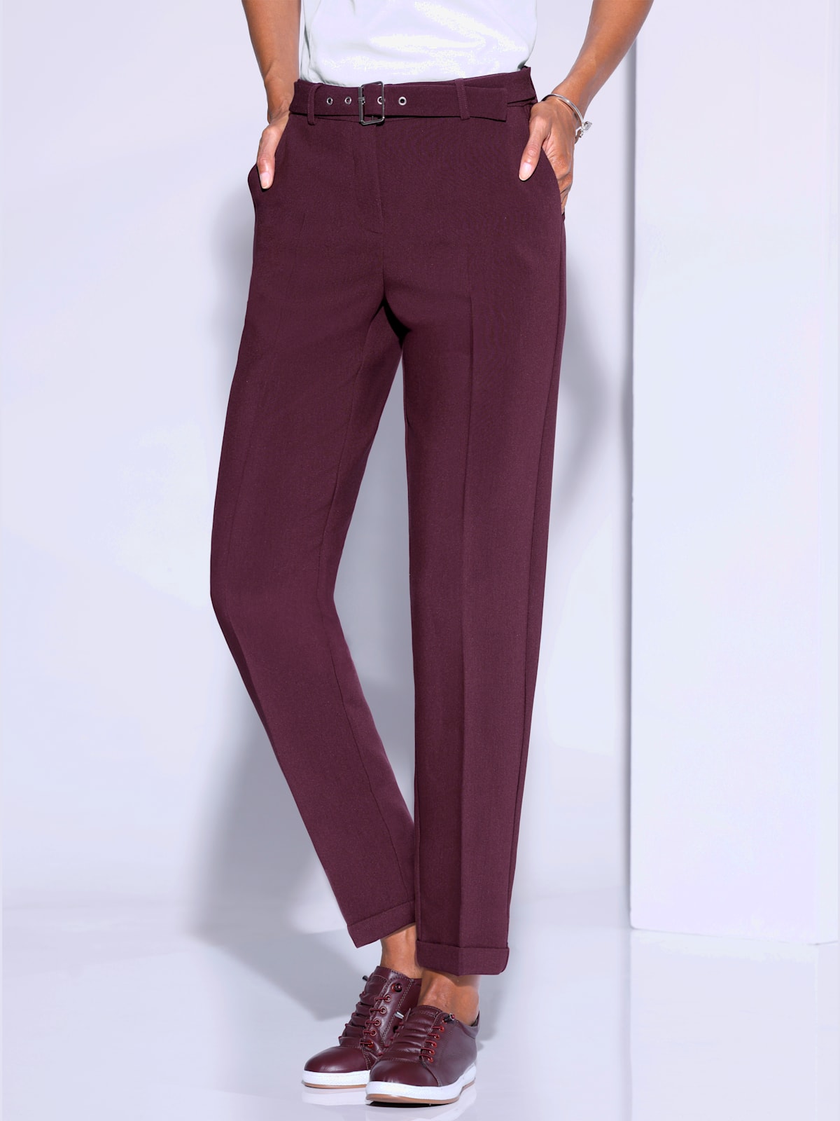 Pantalon tailleur livré avec ceinture - - Creation L - Modalova