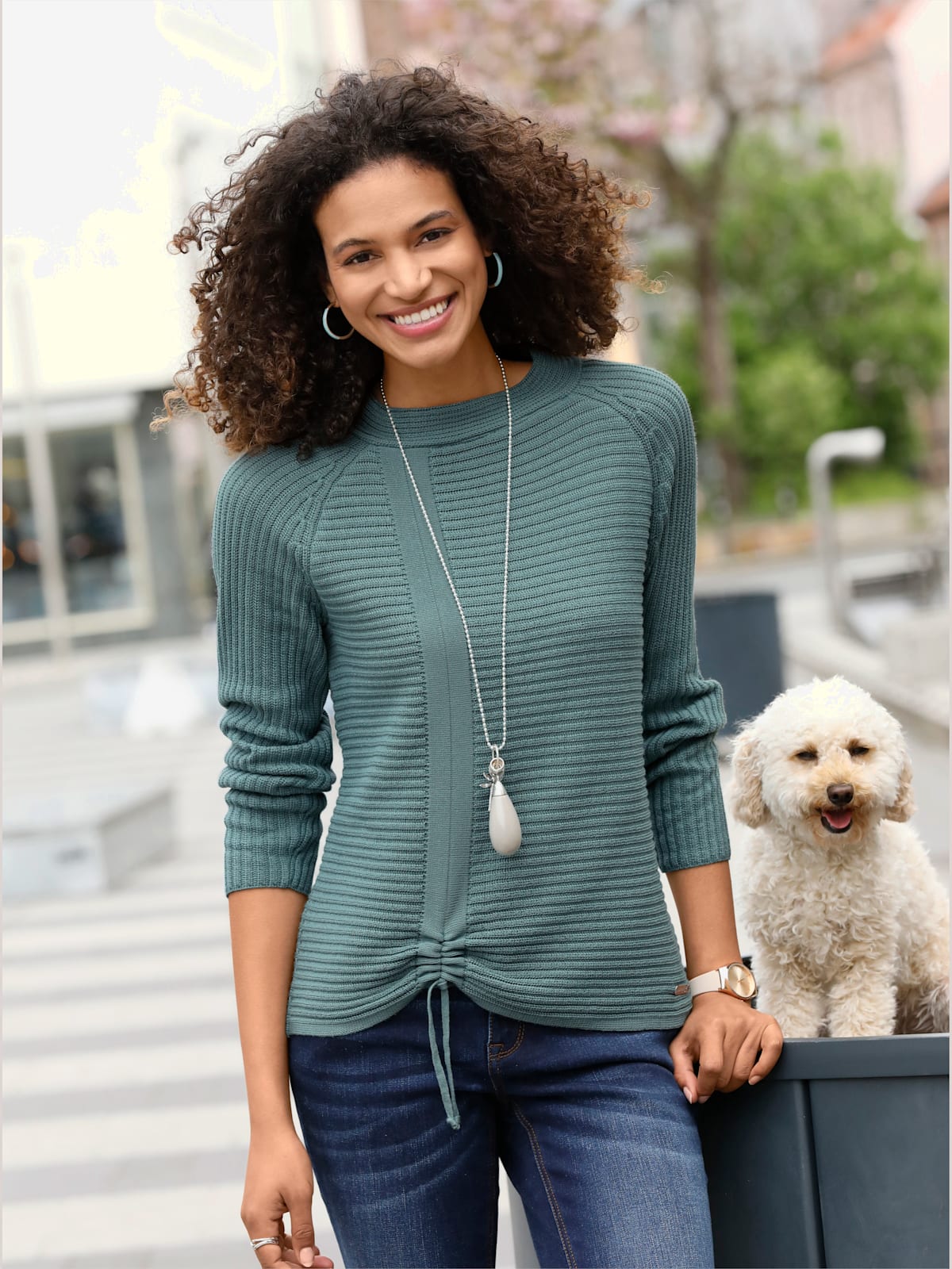 Pull à manches longues 50% coton - Collection L - Modalova