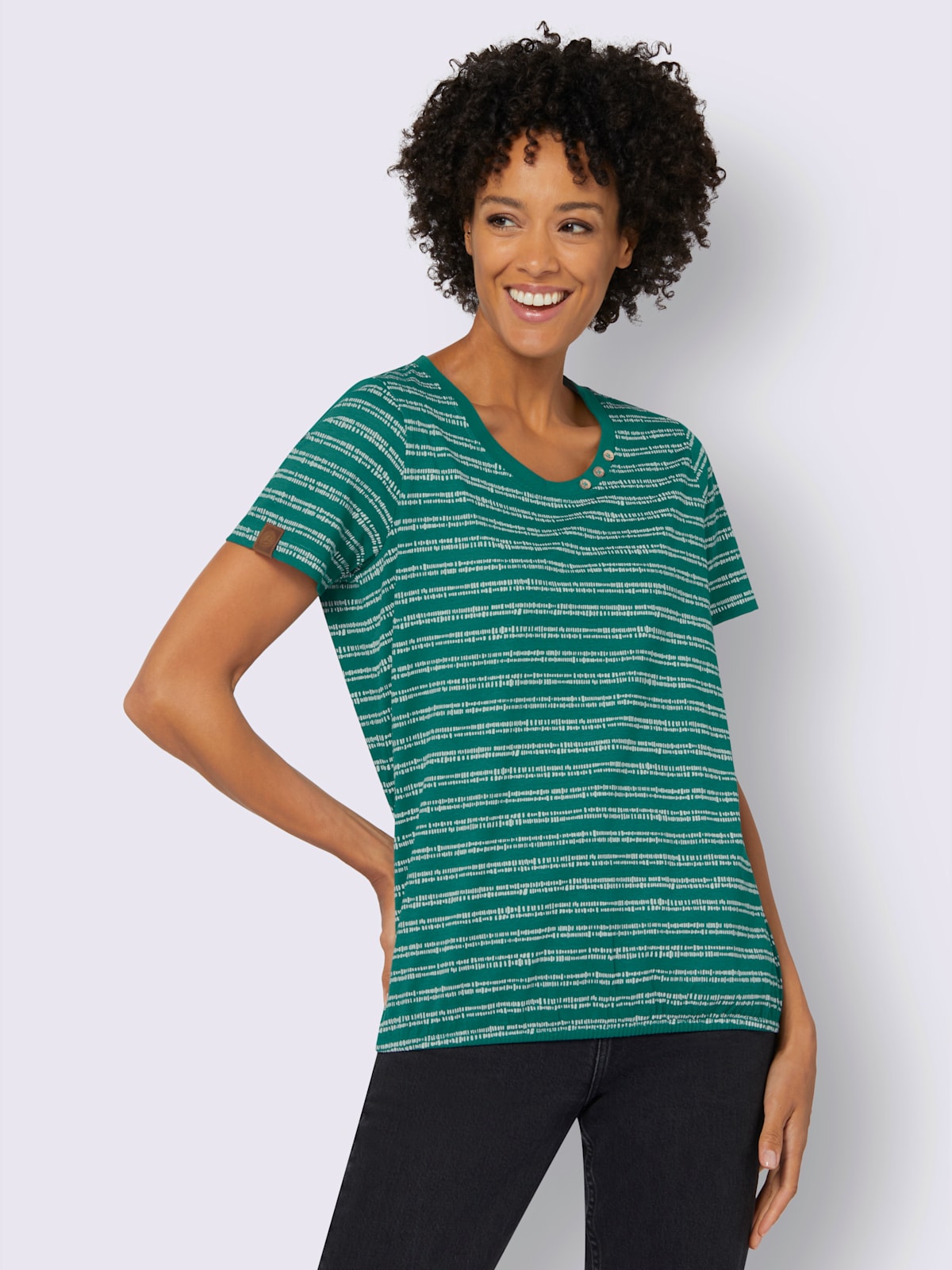 T-shirt à manches courtes pur coton - - Collection L - Modalova