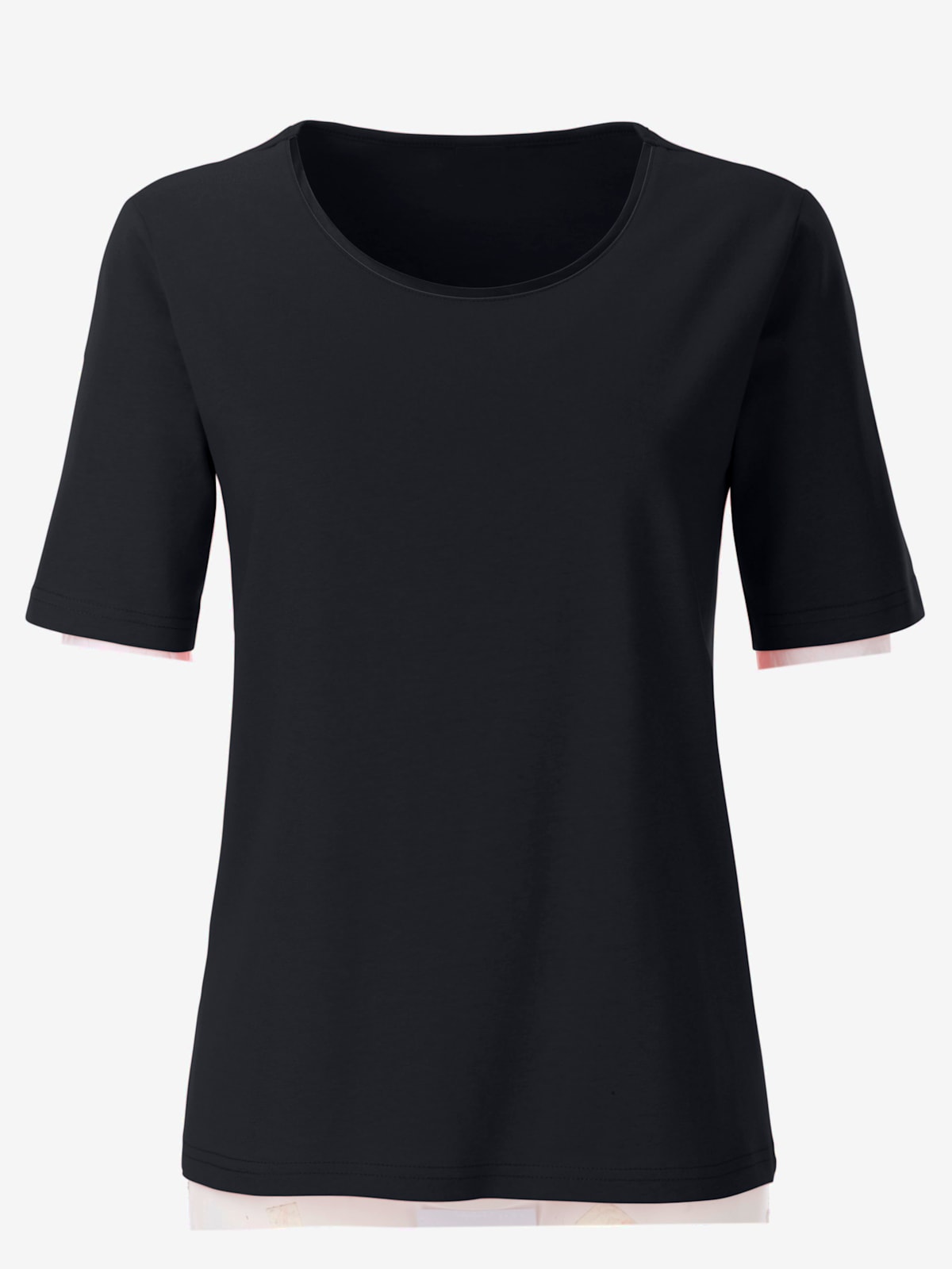 T-shirt simple avec effet brillant sur encolure - Helline - Modalova
