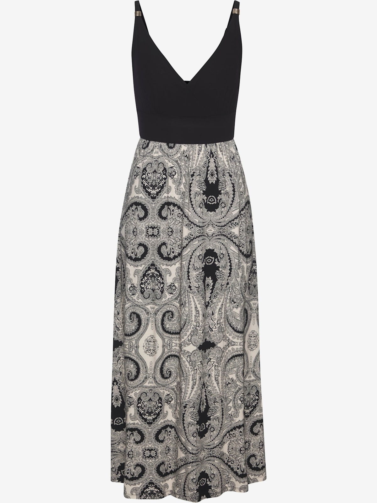 Robe longue haut uni avec encolure en v - - LASCANA - Modalova
