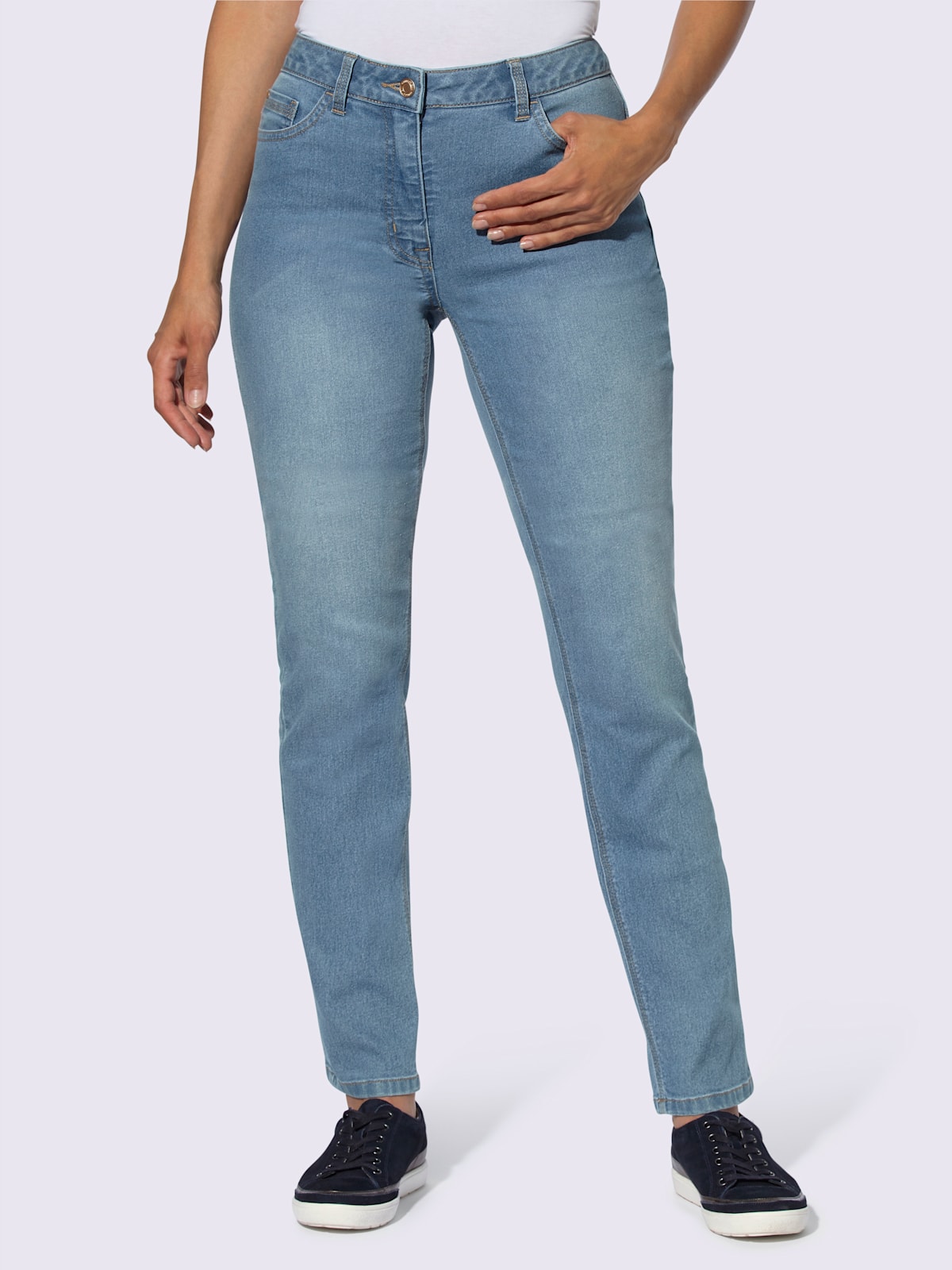 Jean 5 poches 78% coton - Helline - Modalova