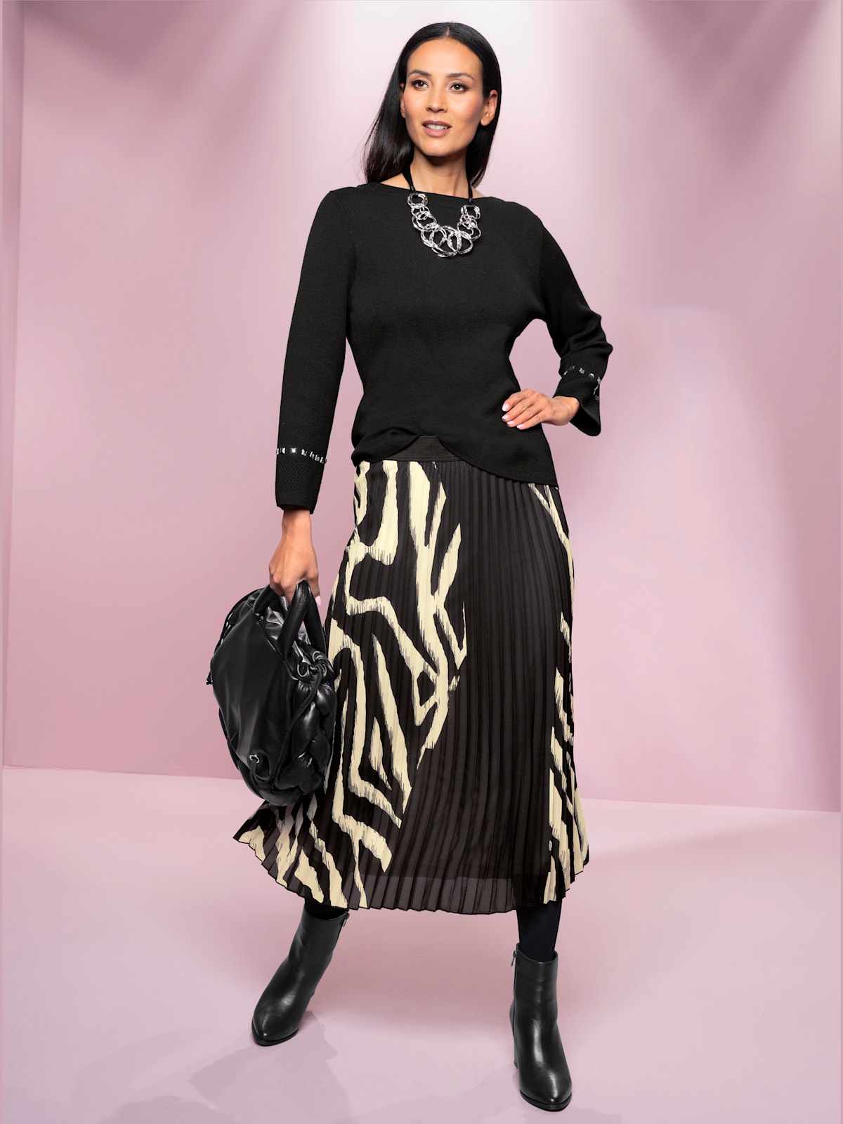Pull à manches 3/4 petites pierres fantaisie tendance - Rick Cardona - Modalova