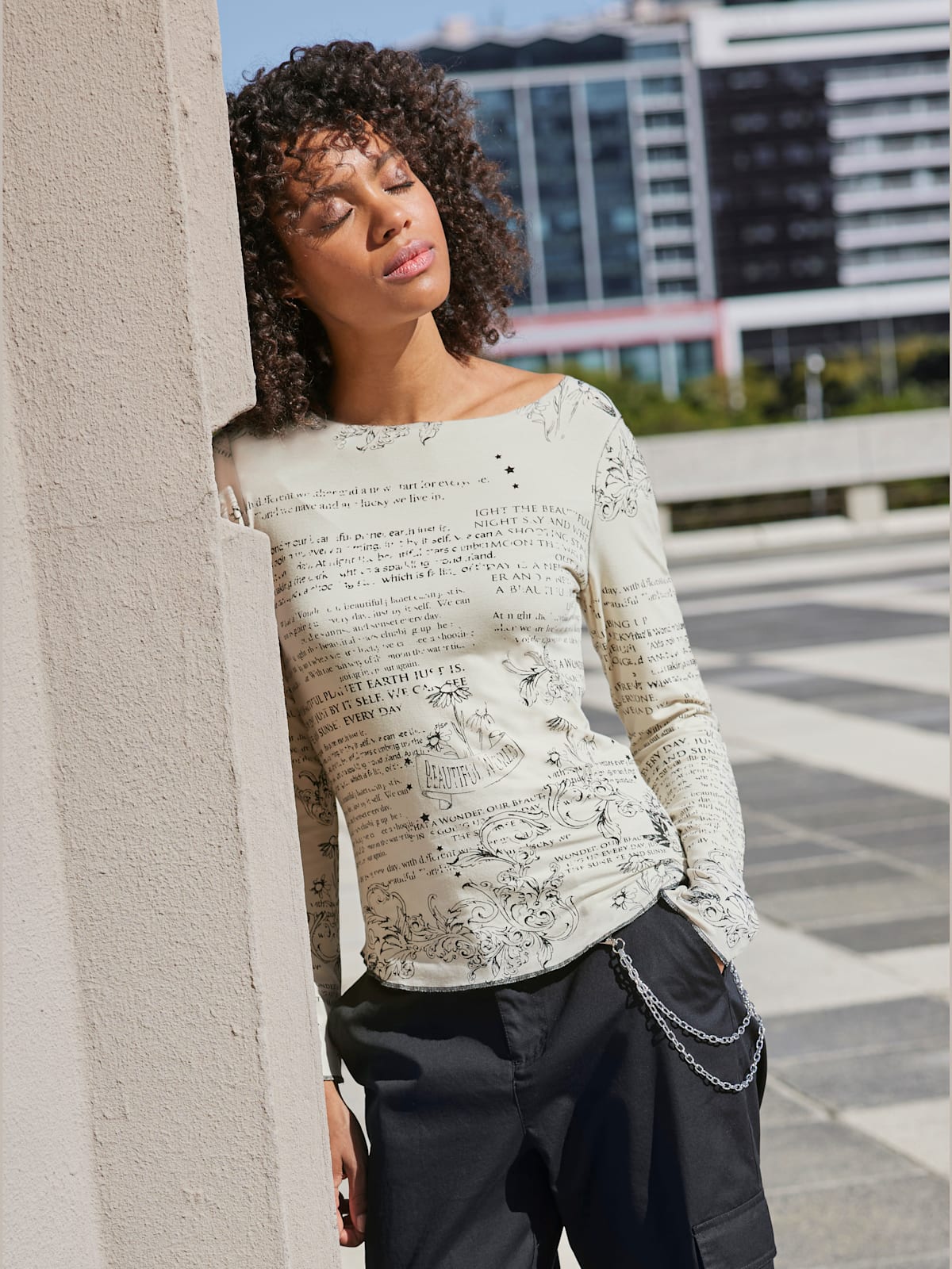 T-shirt à manches longues avec viscose (ecovero) - - Helline - Modalova