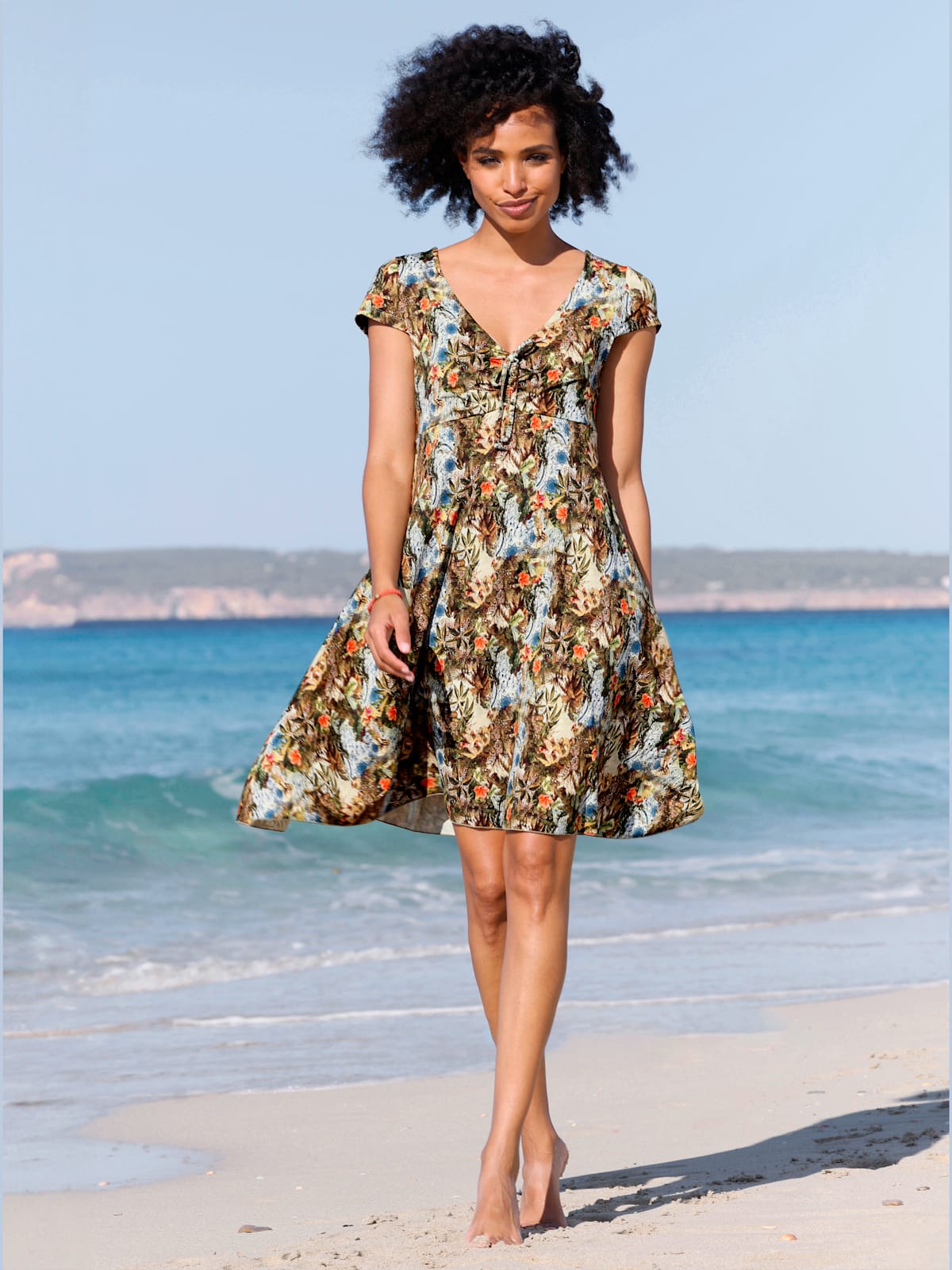 Robe imprimée qualité viscose douce - - Linea Tesini - Modalova