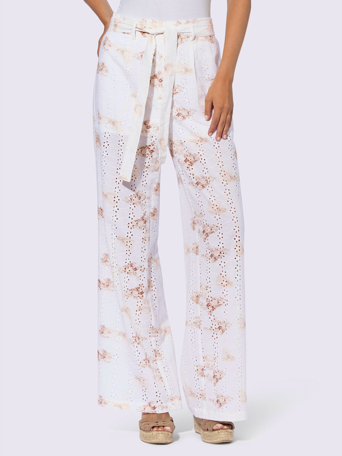 Pantalon imprimé qualité tissée - - Linea Tesini - Modalova