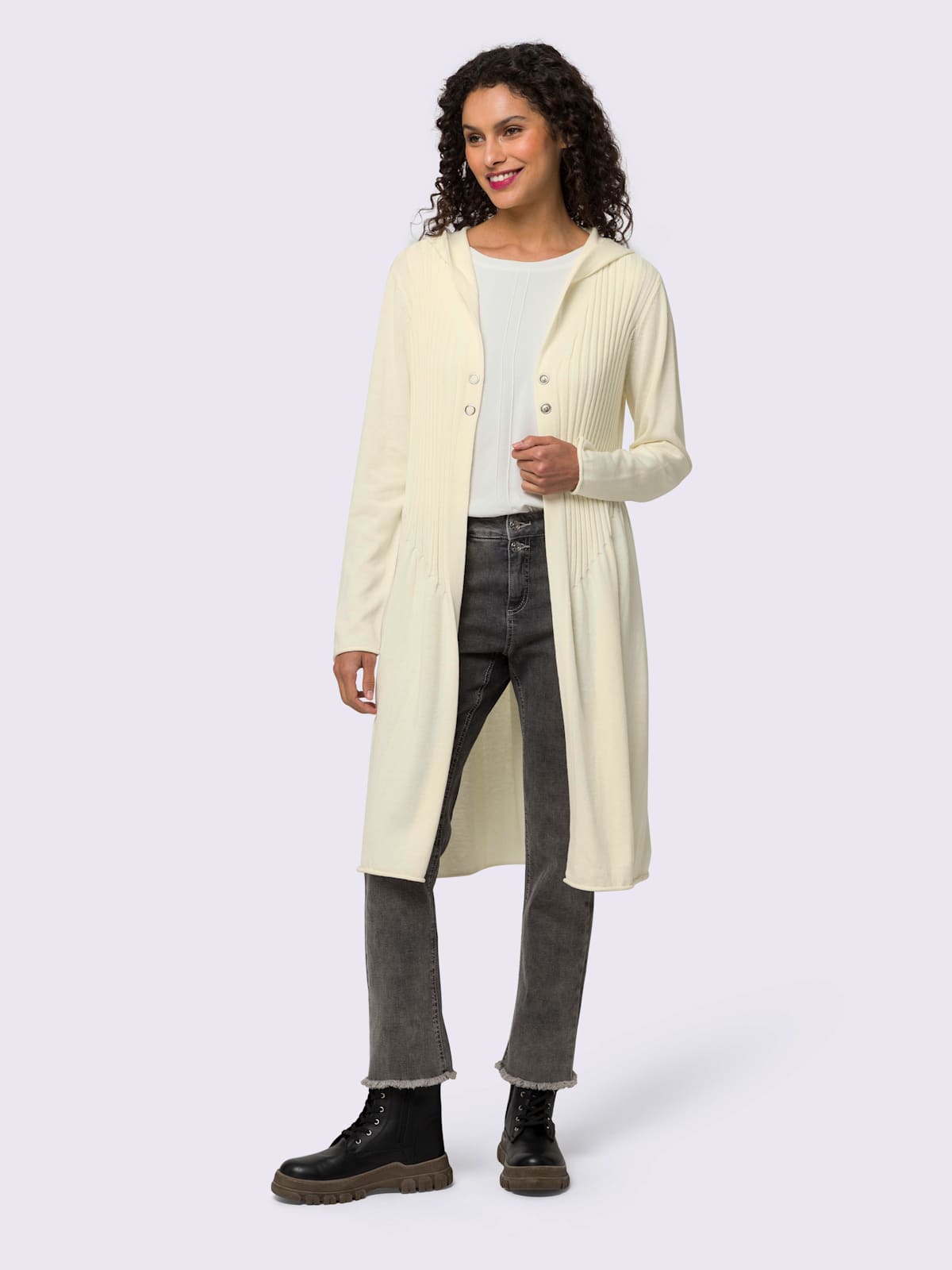 Manteau en tricot pull tendance en mélange de cotons doux - Linea Tesini - Modalova
