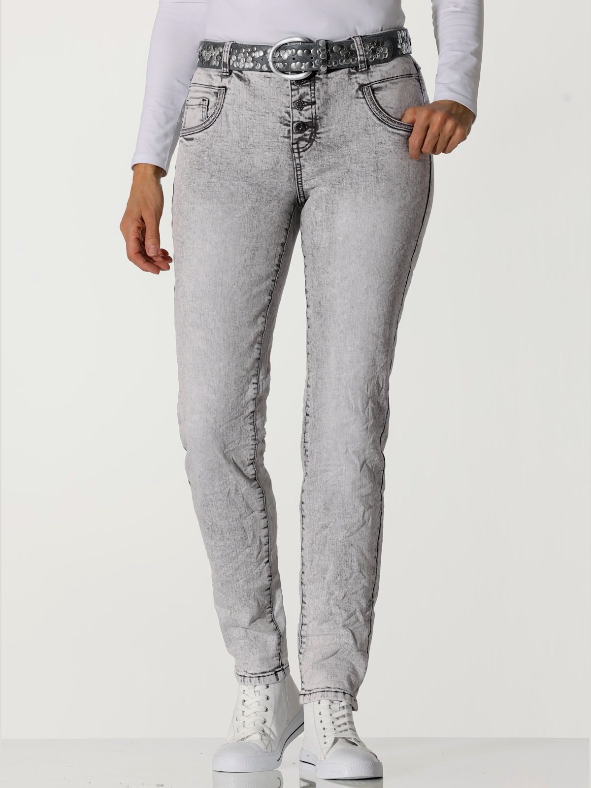 Jean skinny effet délavé moderne - - Mandarin - Modalova