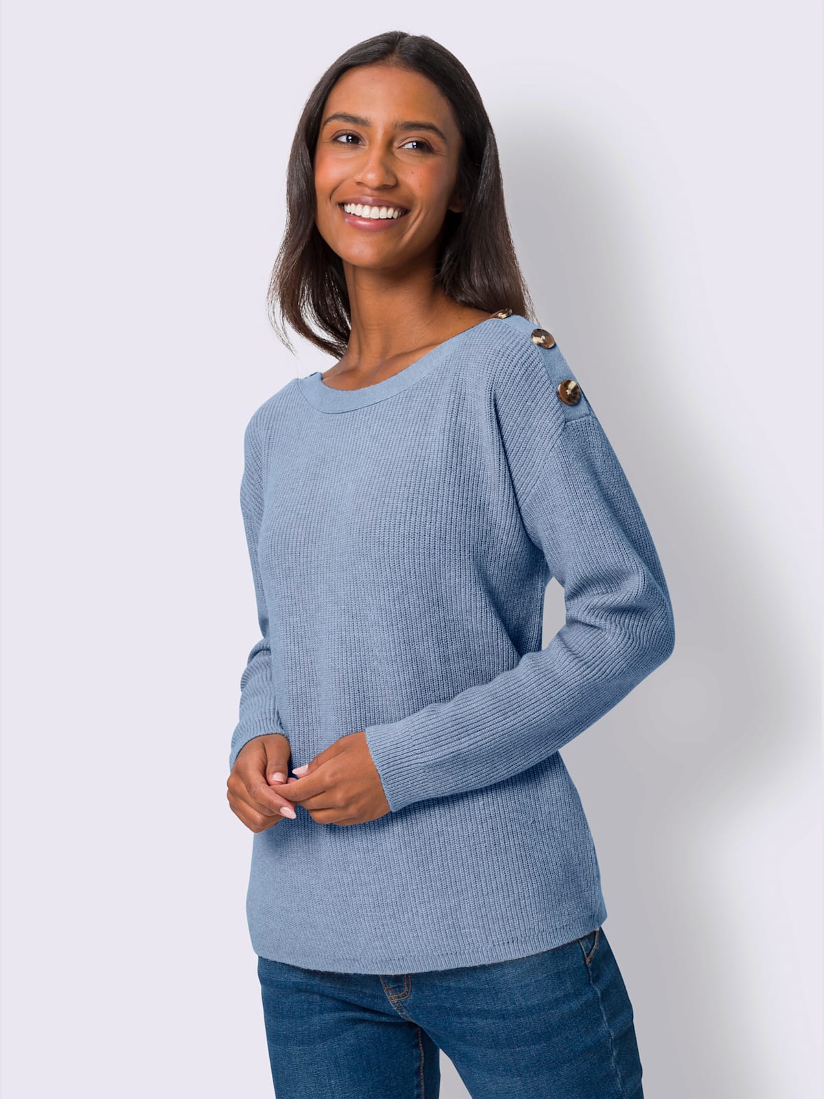 Pull en tricot large encolure ronde - Best Connection - Modalova