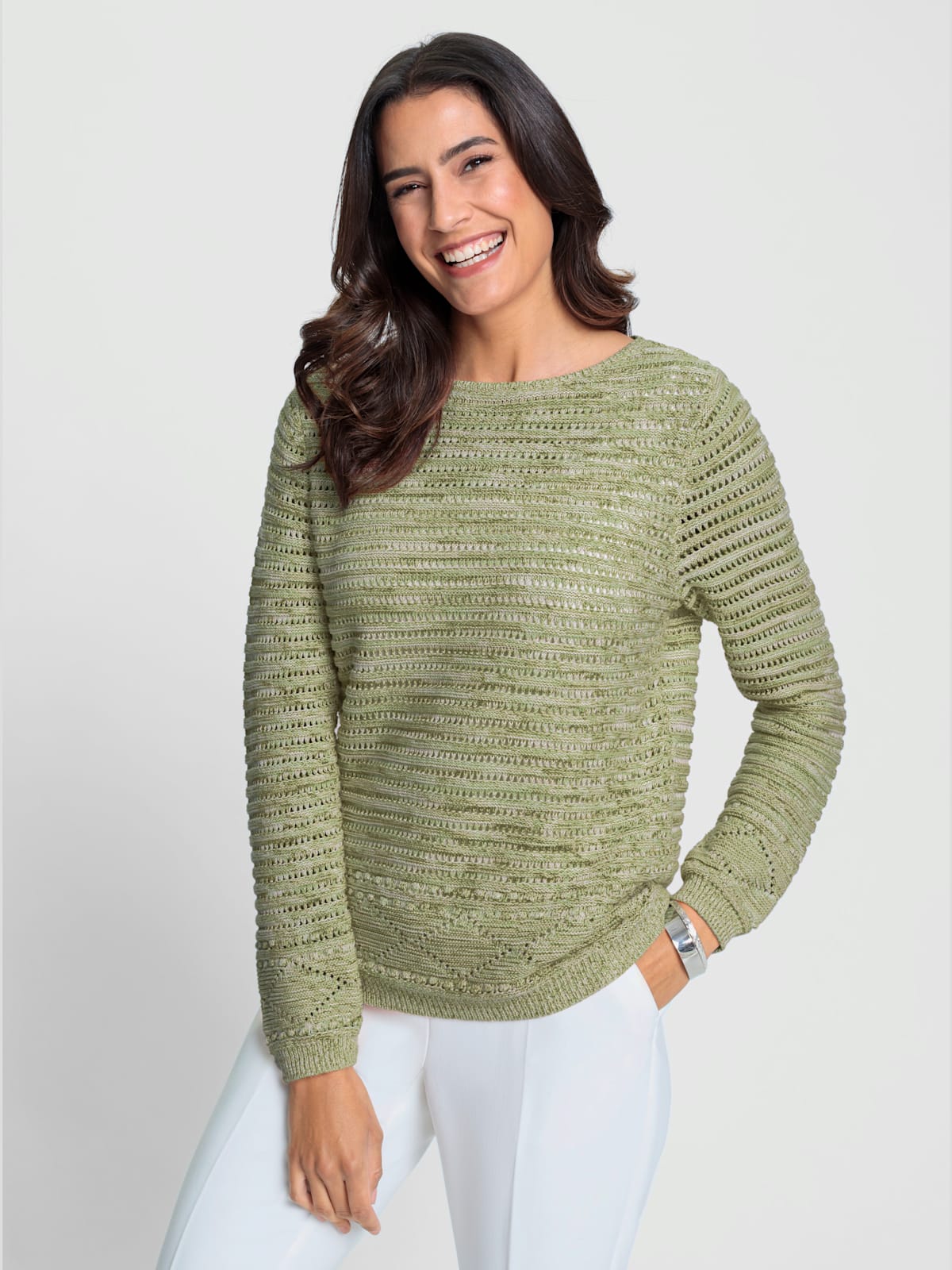 Pull motif ajouré intégral - Helline - Modalova