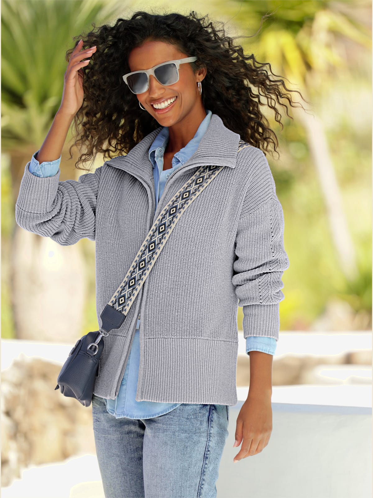 Veste en tricot col camionneur - Best Connection - Modalova