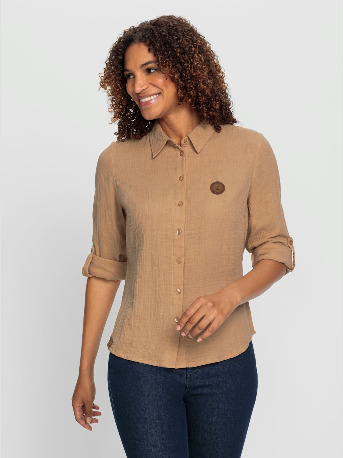 Chemisier en coton pur coton - Collection L - Modalova