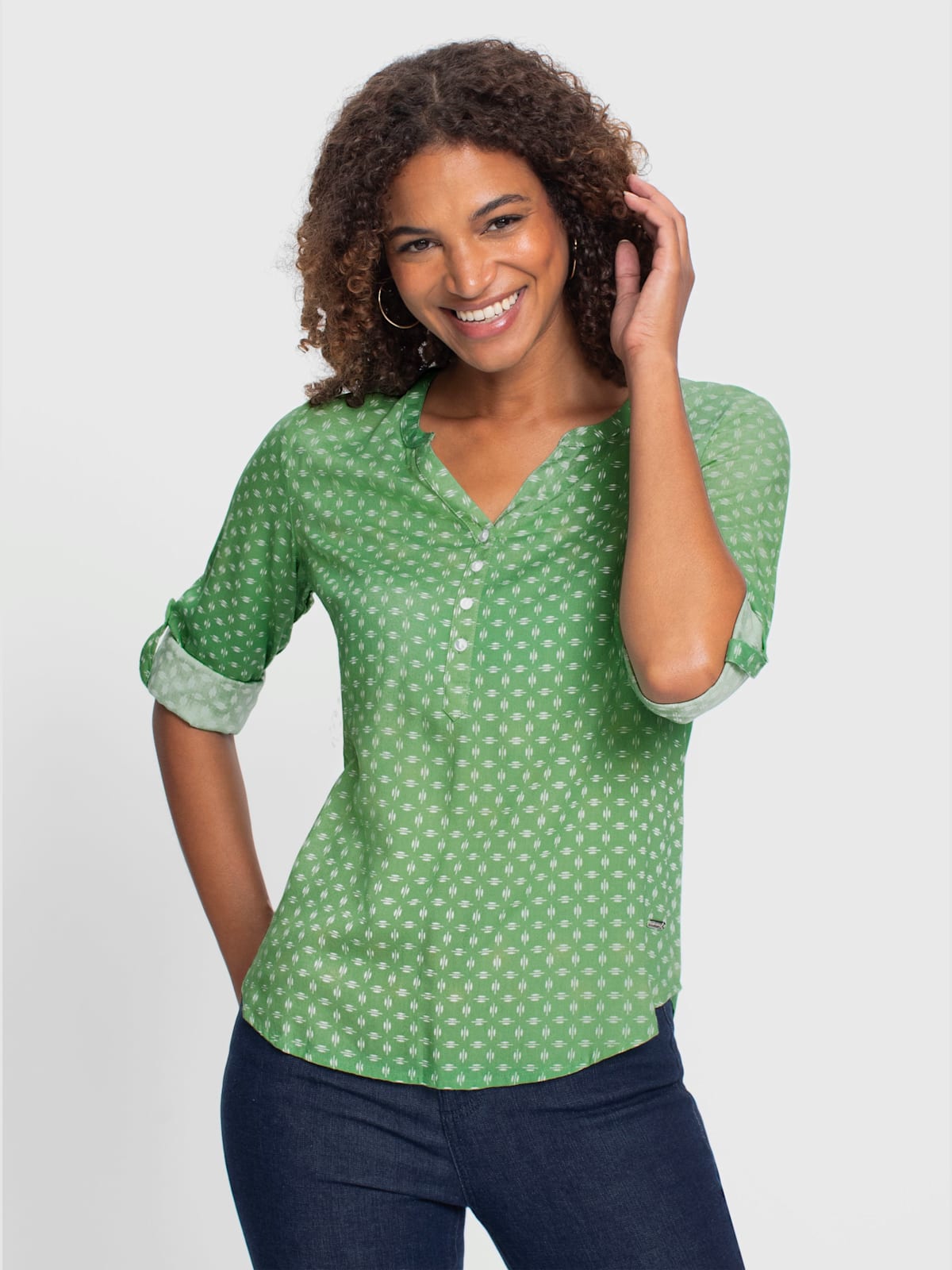 Chemisier à enfiler pure viscose - - Collection L - Modalova