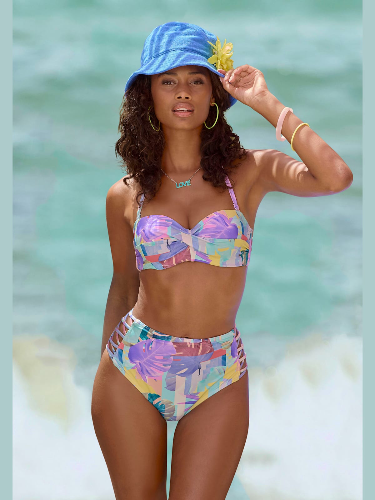 Bas de maillot de bain imprimé tendance, effet de couleur différent pour chaque pièce - Venice Beach - Modalova
