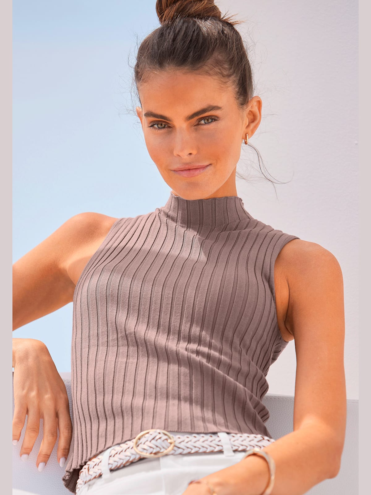 Débardeur en tricot encolure haute - LASCANA - Modalova