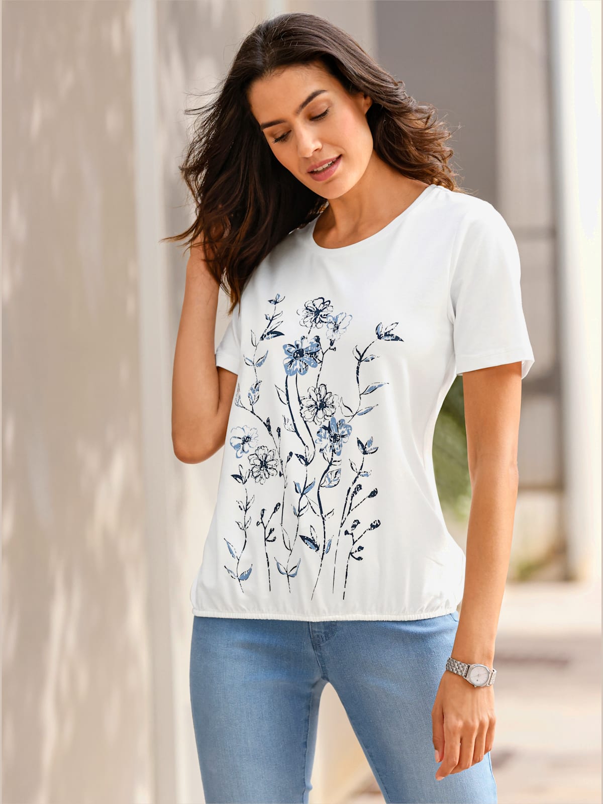 T-shirt imprimé qualité coton doux sur la peau - Helline - Modalova